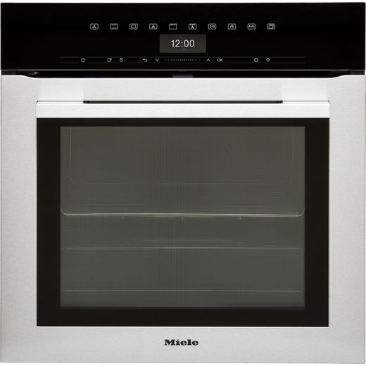 Miele ContourLine H7364BP Wifi Connected Built In Electric Single Oven with added Steam Function - Clean Steel - A+ Rated