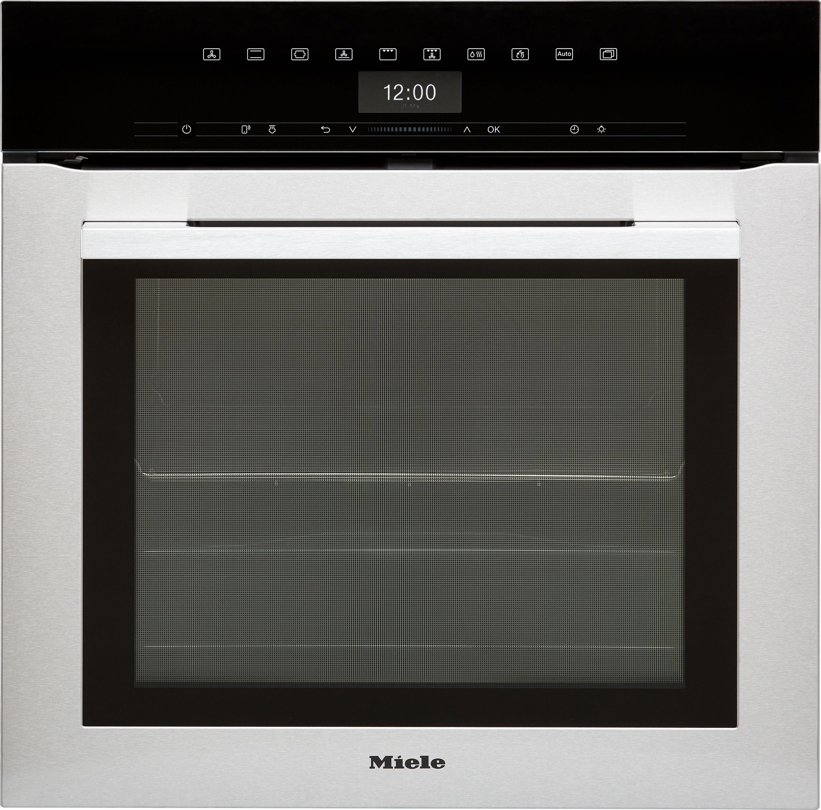 Miele ContourLine H7364BP Wifi Connected Built In Electric Single Oven with Pyrolytic Cleaning - Clean Steel - A+ Rated, Stainless Steel