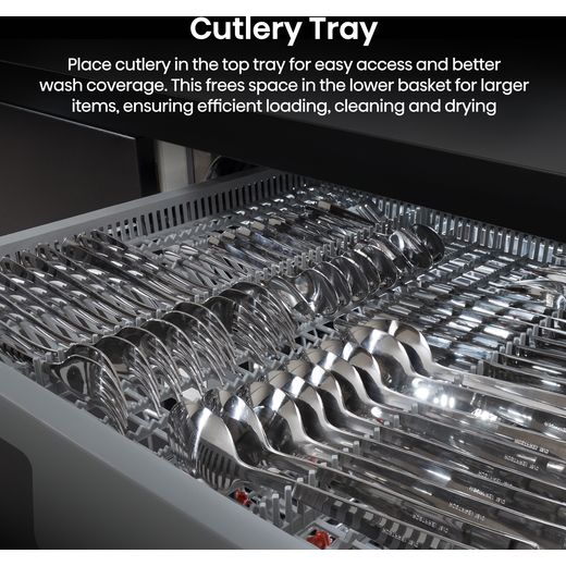 Hisense Slimline Dishwasher - White - annotation - Cutlery tray