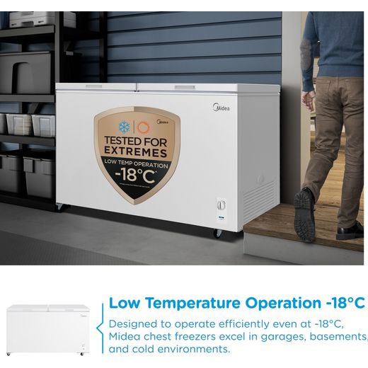 Midea MDRC698FEE01 Chest Freezer - White - Annotation - Low temp shot