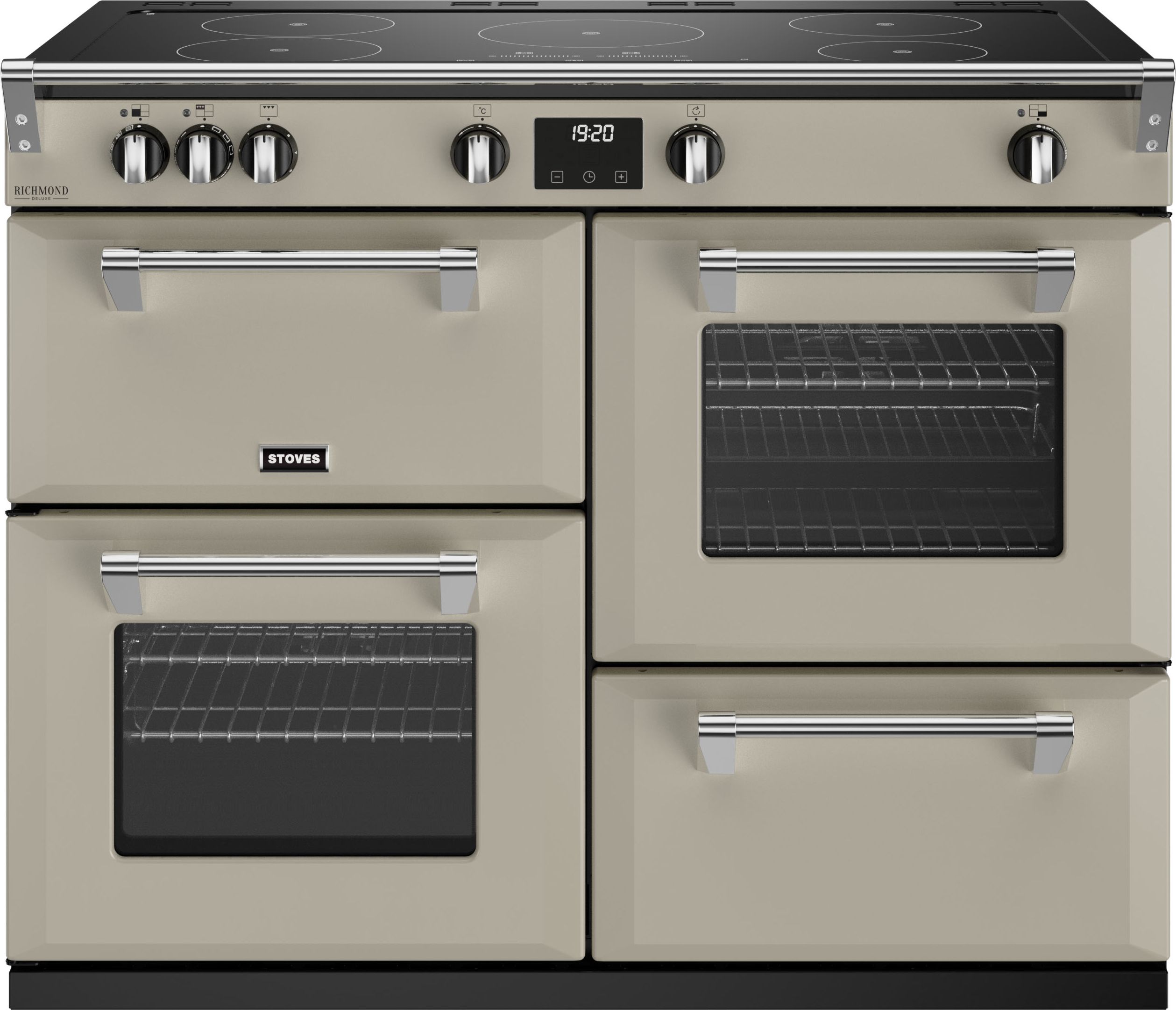 Stoves Richmond Deluxe ST DX RICH D1100Ei TCH PM Electric Range Cooker with Induction Hob - Porcini Mushroom - A Rated, Brown