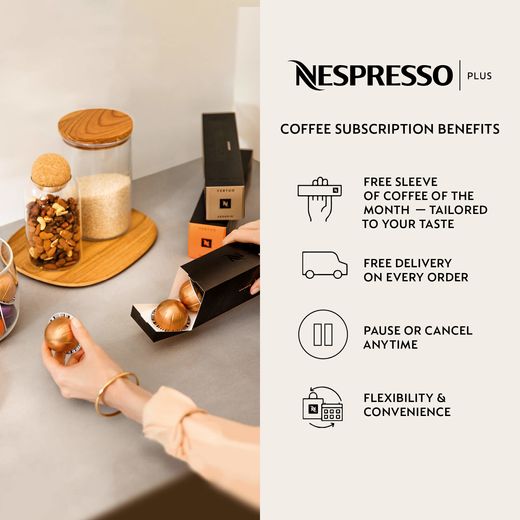Nespresso by Krups Vertuo Pop XN920140 Pod Coffee Machine - White - Annotation - Subscription benefits