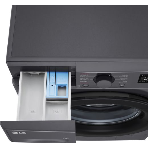 LG F4Y510GBLN1 Washing Machine Slate Grey - Detergent tray shot