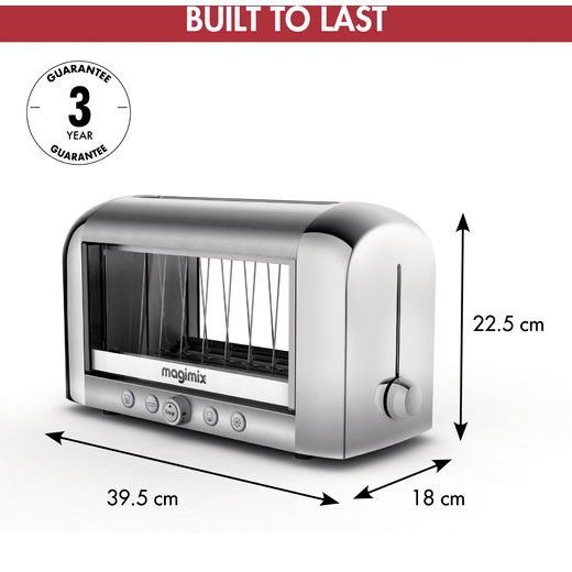 Magimix Vision Glass Toaster - Annotation - Dimension shot 