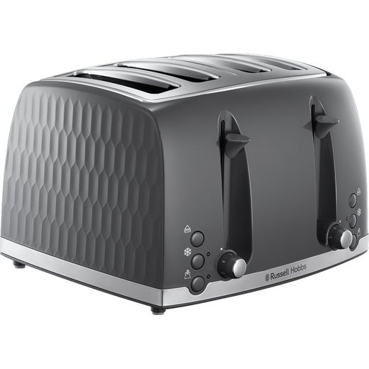 Russell Hobbs Honeycomb 26073 4 Slice Toaster - Grey