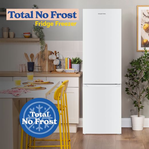 Russell Hobbs RH181TNF552E1W 181cm 60/40 Frost Free Fridge Freezer - White - Annotation - total no frost shot