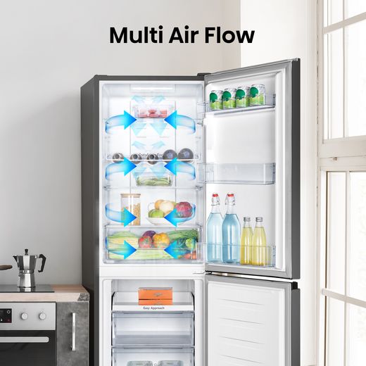 Hisense 50/50 Frost Free Fridge Freezer - Black - Annotation - Multi Air Flow