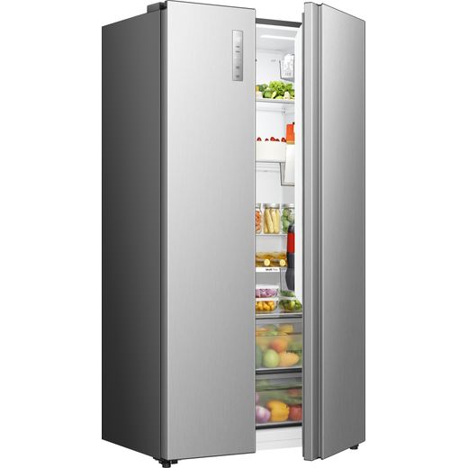 Hisense American Fridge Freezer - Stainless Steel - Right perspective