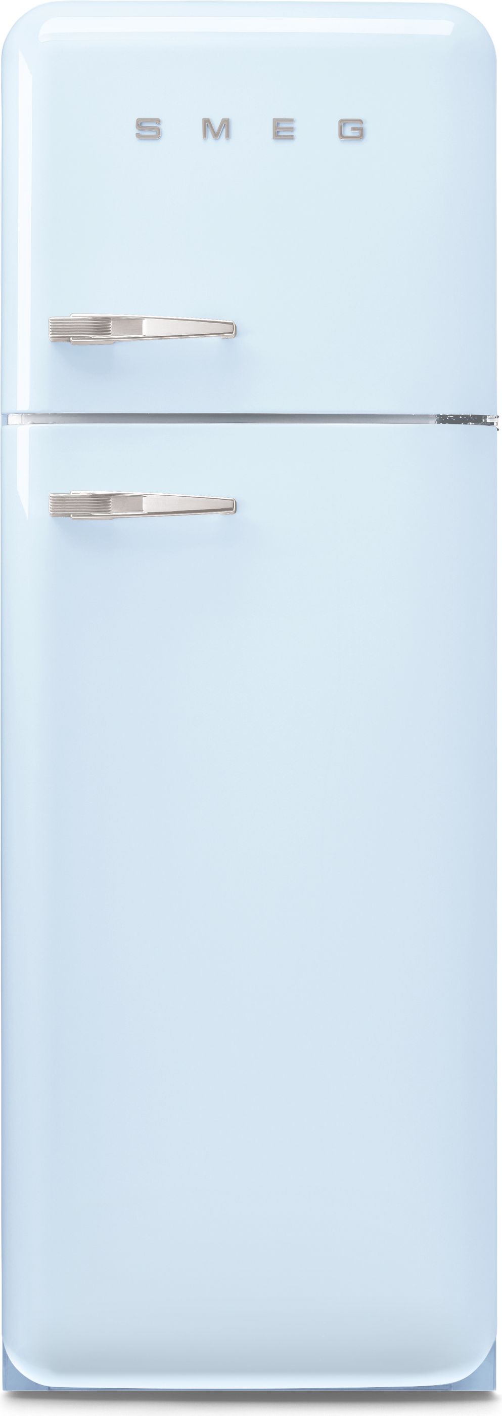 Image of Smeg 50s Style Retro Right Hand Hinge FAB30RPB6UK 172cm 80/20 Fridge Freezer - Pastel Blue - C Rated, Blue