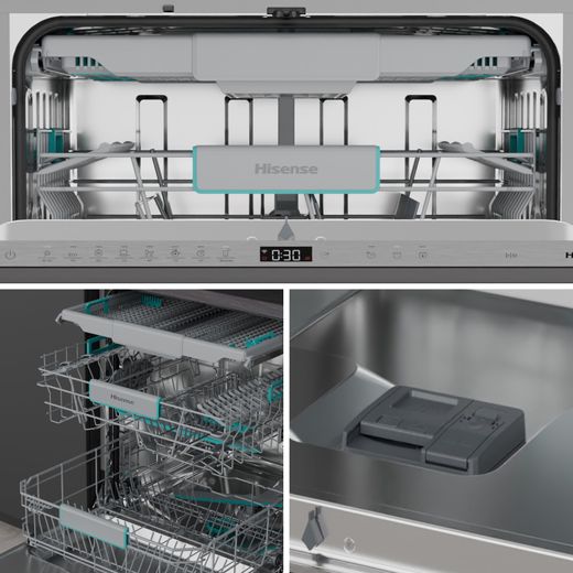 Hisense Fully Integrated Standard Dishwasher - Silver - Closeups