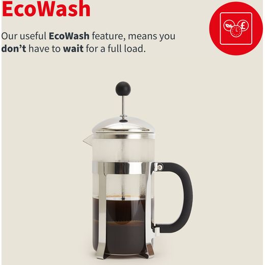 Sharp Standard Dishwasher - White - Annotation - EcoWash