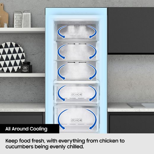 Samsung RI40 SpaceMax™ RR40H39GEVEU 186cm Fridge - Snow White - Annotation - All around cooling
