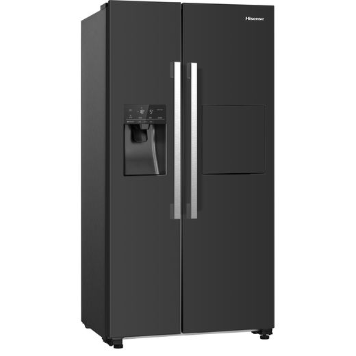 Hisense American Fridge Freezer - Black - Right perspective shot