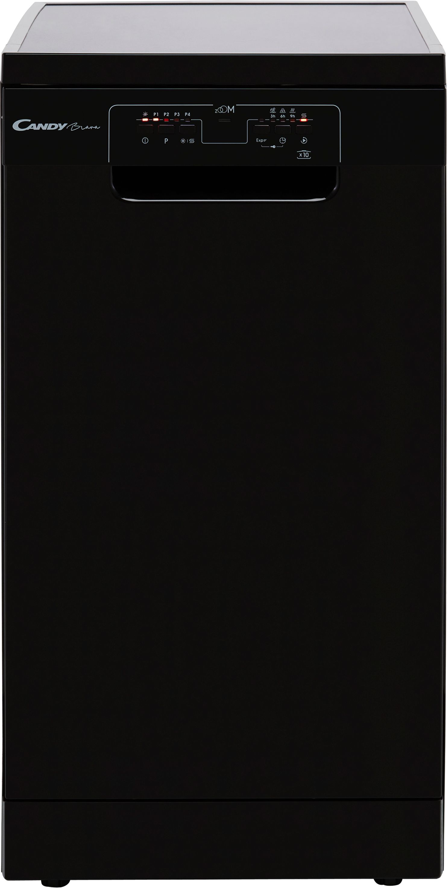 Candy CDPH2L1049B Slimline Dishwasher - Black - 10 Place Settings - 30 Min Quick Wash