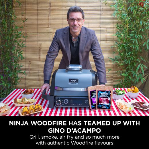 Ninja Woodfire OG701UK Health Grill - Black / Grey - Annotation - Gino D'Acampo