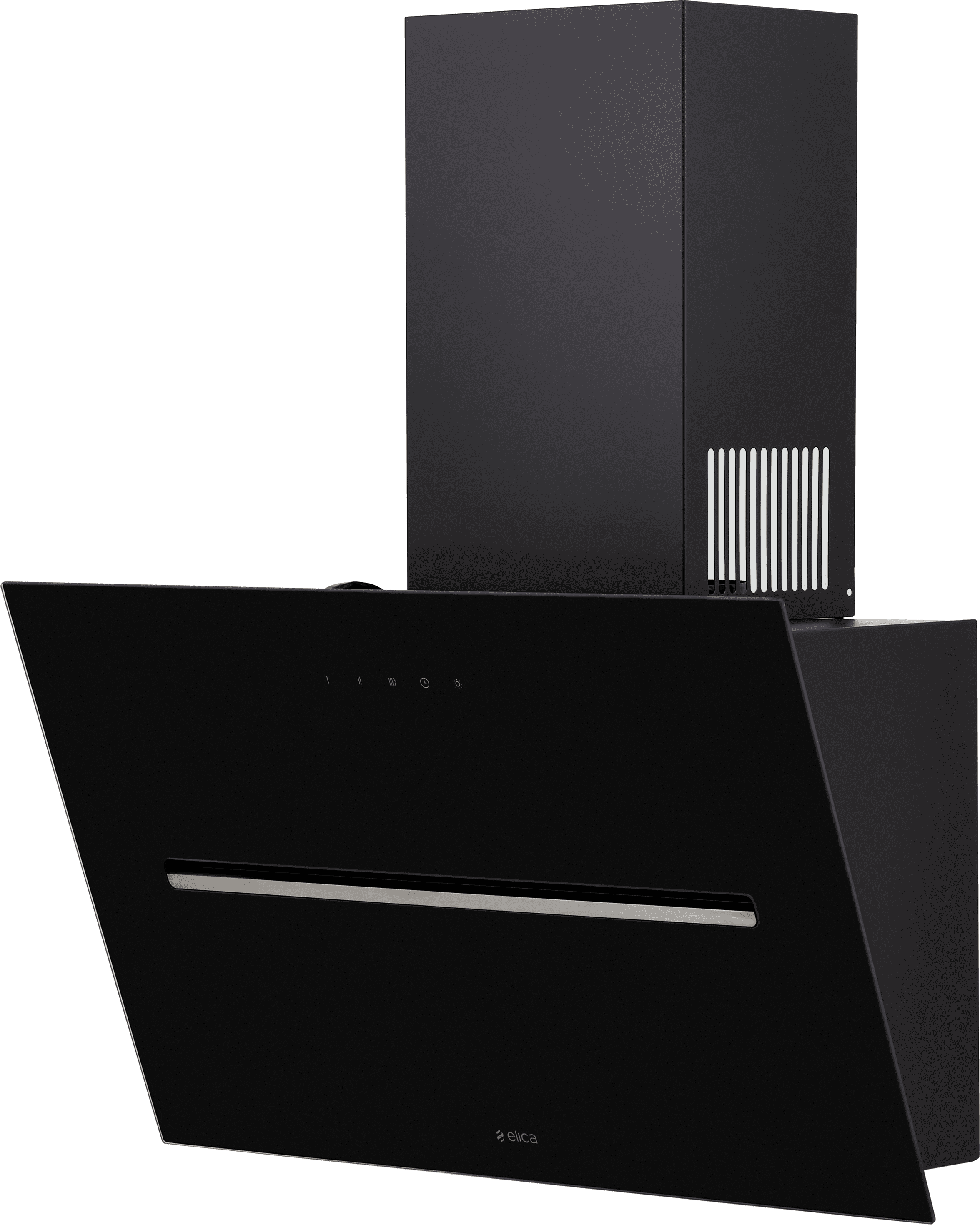 Elica SHY-BLK-60 60cm Wall-mounted Cooker Hood - Black Glass - Ducted - Touch Control