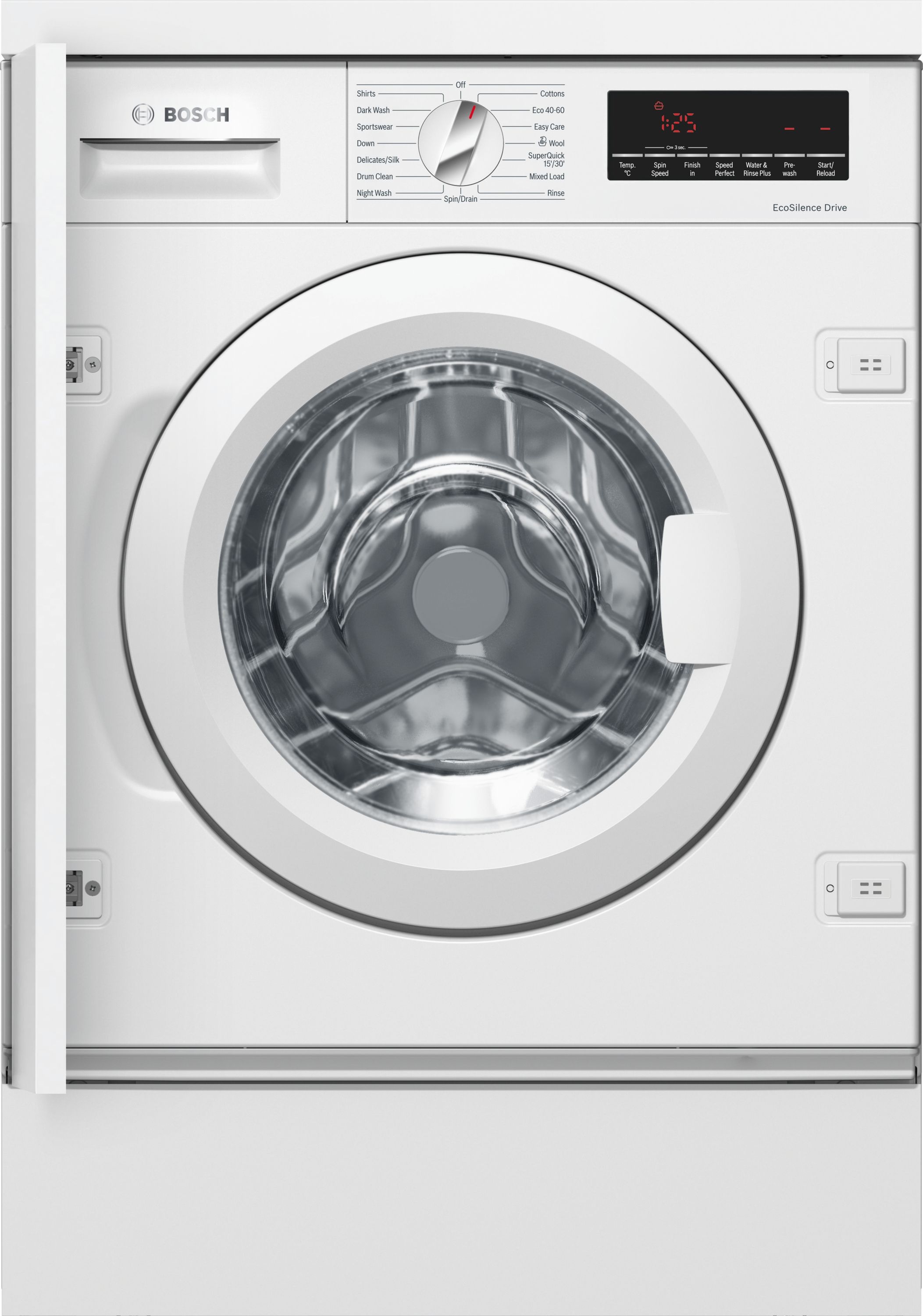 Bosch Series 8 WIW28502GB Integrated 8kg Washing Machine with 1400 rpm - White - C Rated, White