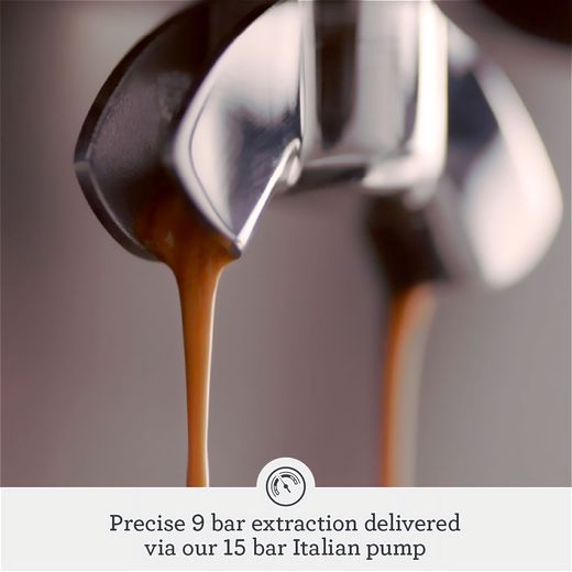 Sage The Barista Pro™ Espresso Coffee Machine with Integrated Burr Grinder - Brushed Stainless Steel - Annotation - 9 bar pressure shot