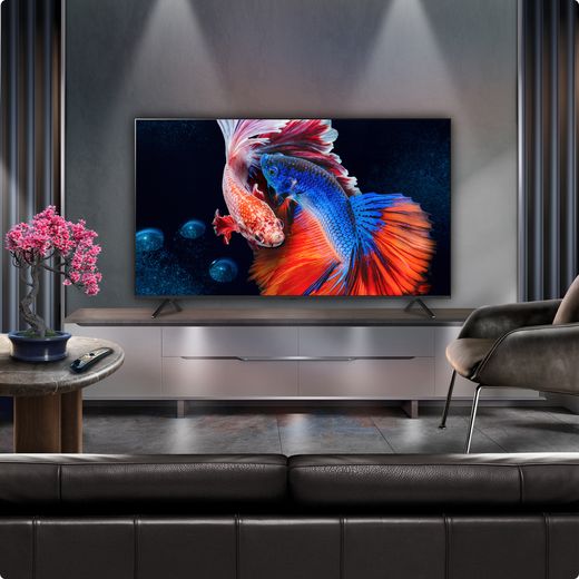 LG QNED92A6 55" 4K Ultra HD MiniLED Smart TV - TV on stand in room