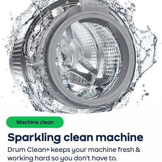 Samsung Series 5 AI Energy WW80FG5L32AEEU Washing Machine with 1200 rpm - White - AO Annotation - Drum-Clean+
