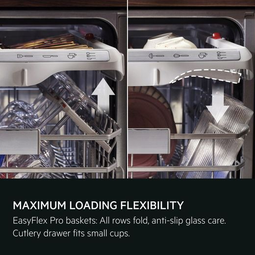 AEG Fully Integrated Standard Dishwasher - White - annotation - easyflex shot