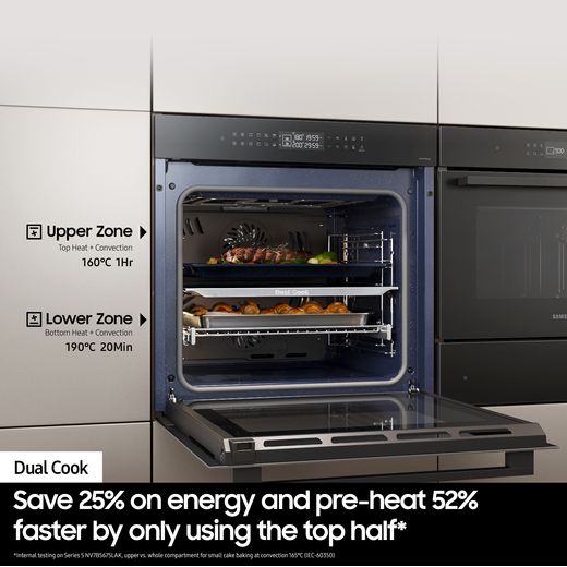 Samsung Series 4 Dual Cook Electric Single Oven - Stainless Steel - Annotation - Energy savings