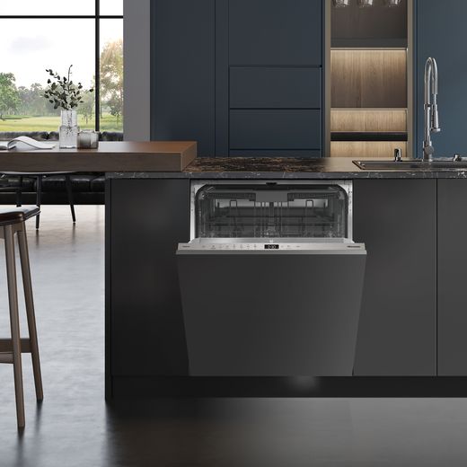 Hisense Integrated Standard Dishwasher - Black - Dishwasher in kitchen shot