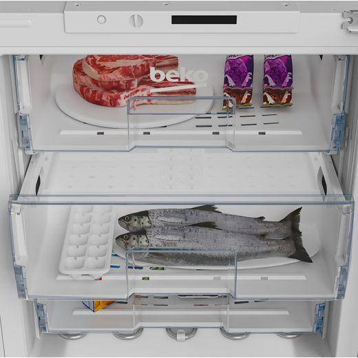Beko Integrated Under Counter Freezer - High perspective inside shot