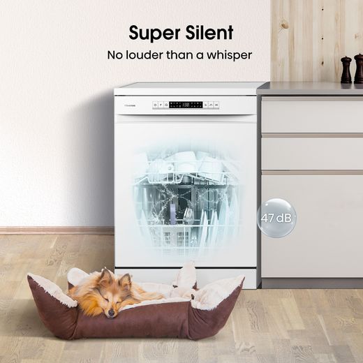 Hisense Standard Dishwasher - White - Annotation - Super silent
