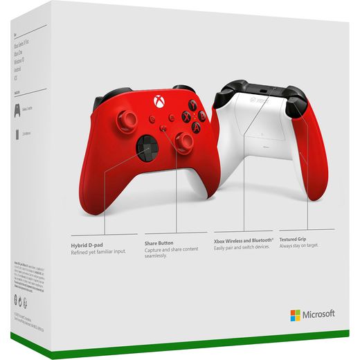 Xbox V2 Wireless Gaming Controller For Android,PC,Xbox One,Xbox One S,Xbox One X,Xbox Series S,Xbox Series X,iOS - Pulse Red - Box shot