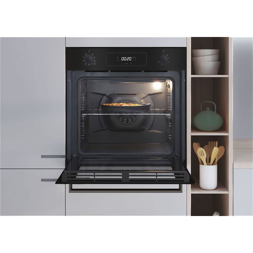 Candy Idea Built In Electric Single Oven - Black - Oven with door open shot