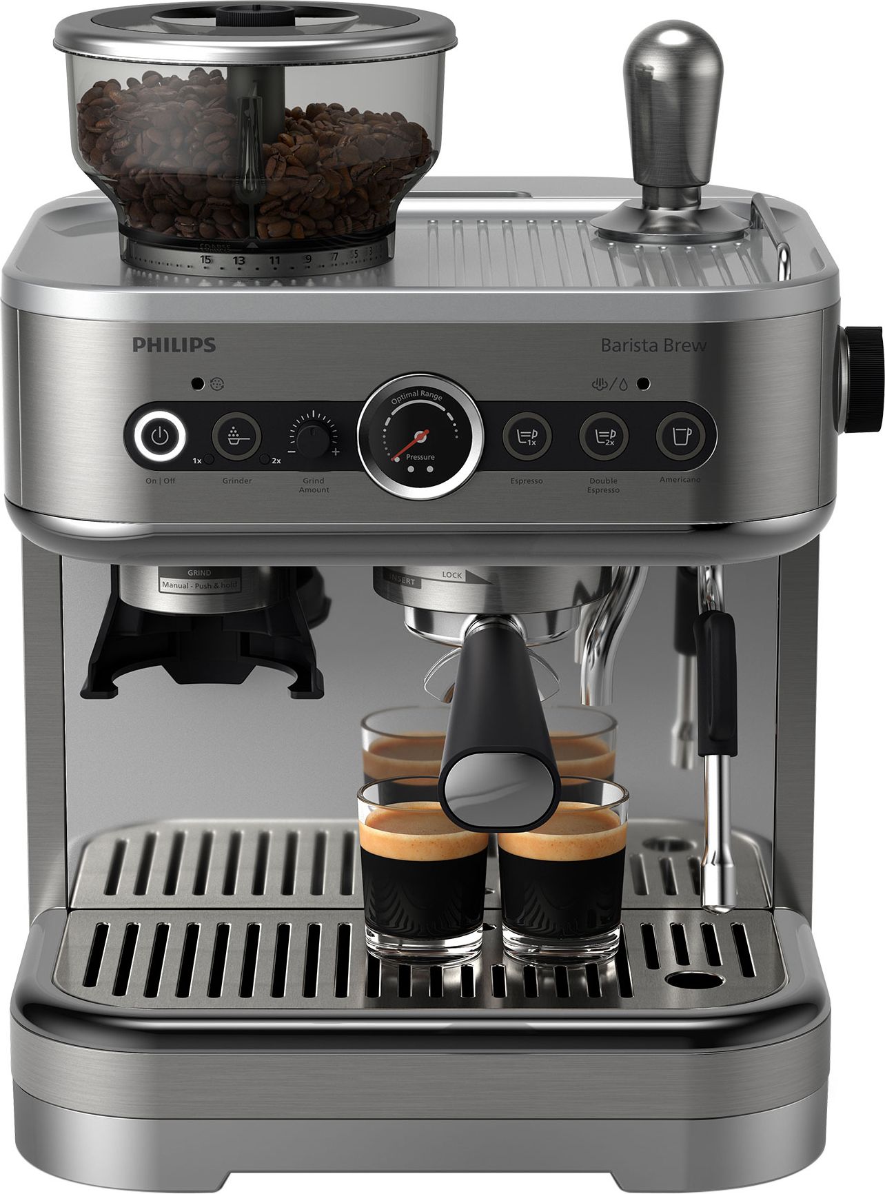 Philips Barista Brew Espresso Coffee Machine - Silver