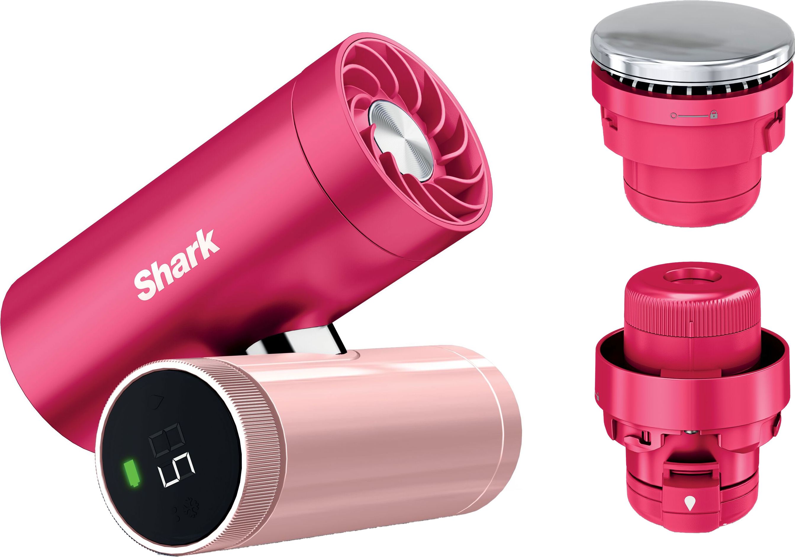 Image of Shark ChillPill 3-in-1 Fan, Mist & InstaChill System Cordless Fan - Dragon Fruit, Pink