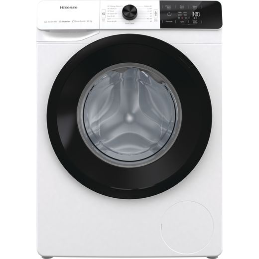Hisense WFGE10141VM 10Kg Washing Machine with 1400 rpm - White - B Rated