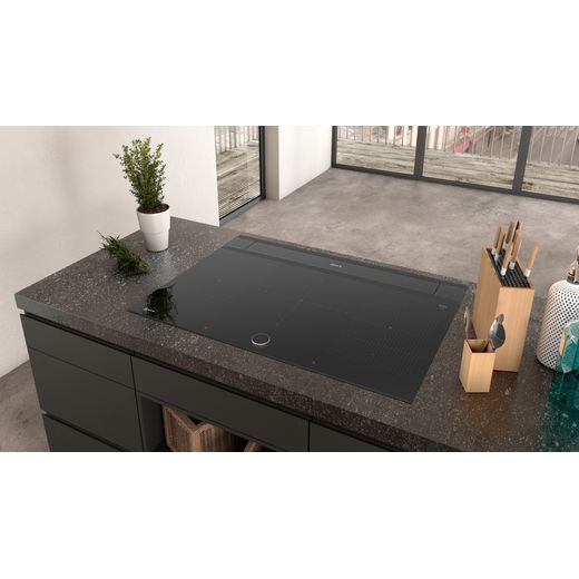 NEFF N90 Cooker Hood - Black - Cooker hood next to hob shot