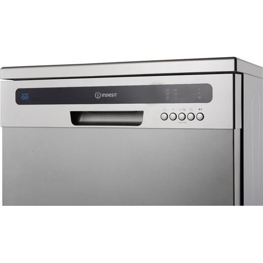 Indesit Standard Dishwasher - Silver - control panel shot 