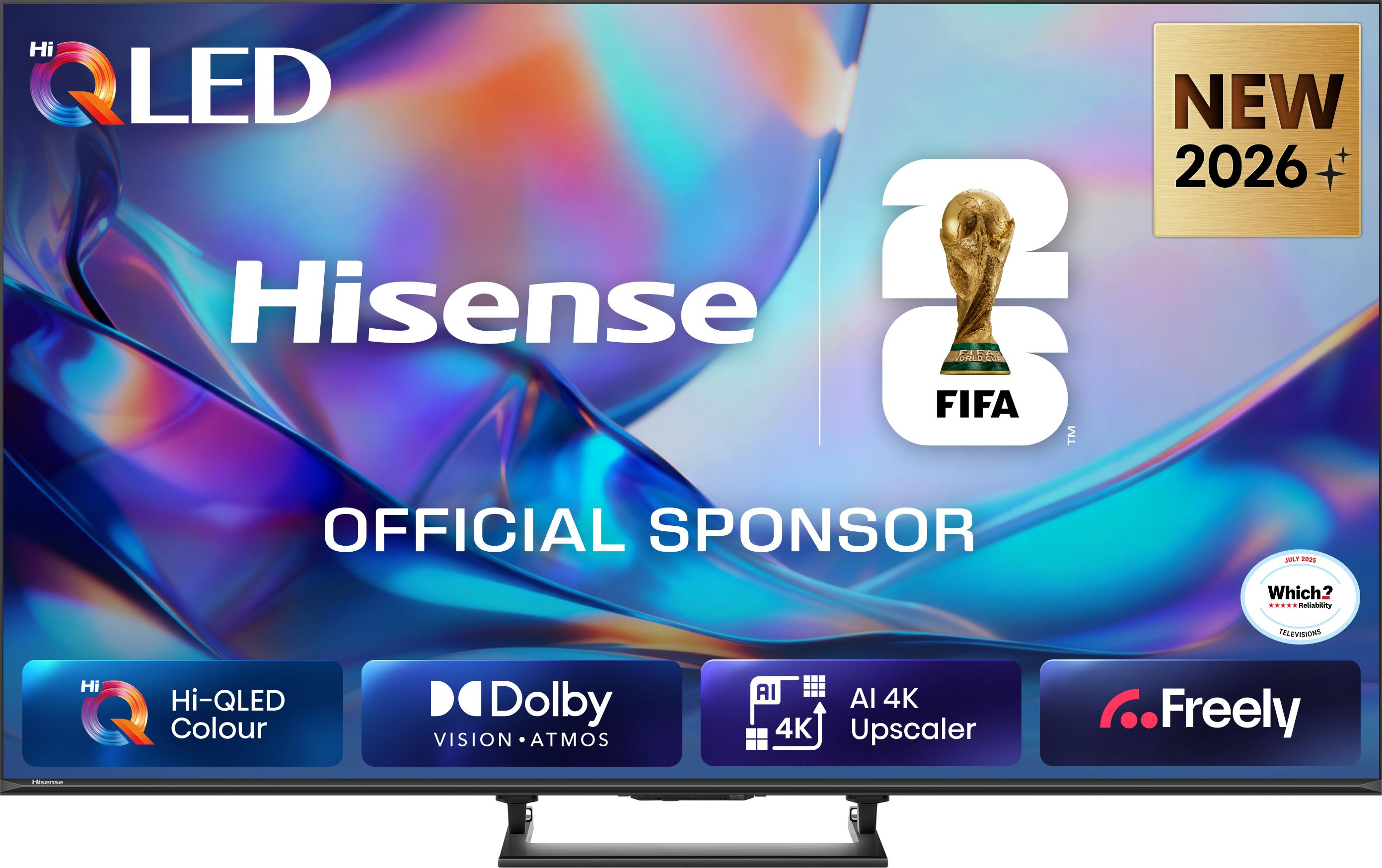 Hisense 55" 4K Ultra HD QLED Smart Freely TV [2026] 55A7STUK Grey