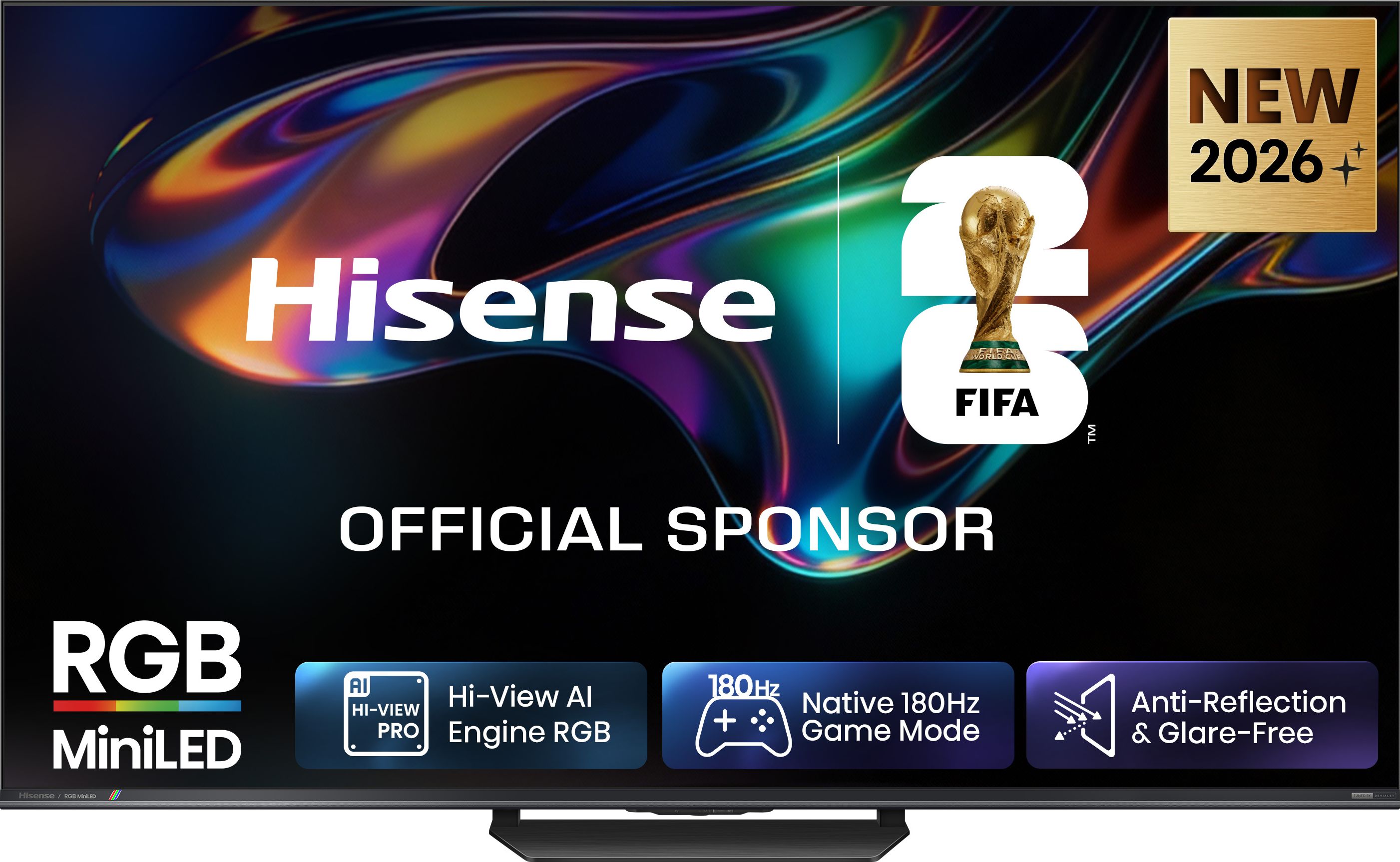 Hisense 85" 4K Ultra HD Mini RGB Smart Freely TV [2026] 85ER8STUK Black