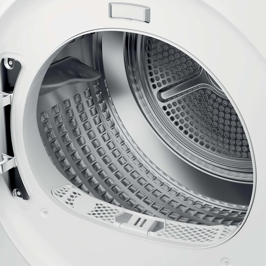 Hoover HBR 10N3BX-80 HBR 10N3BX-80 Wifi Connected Heat Pump Tumble Dryer - White - close up drum shot