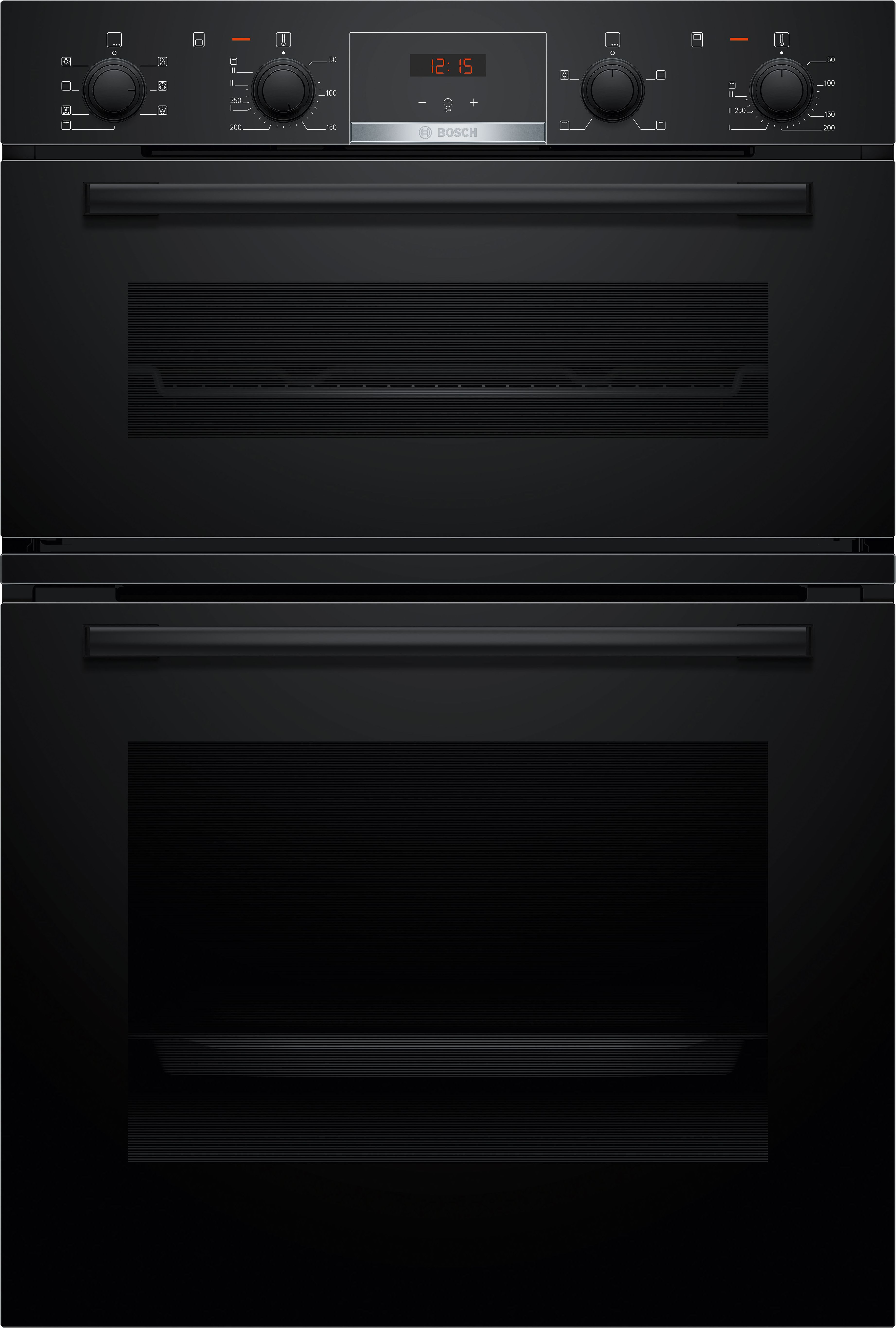 Image of Bosch Series 4 MBA533BB3B Built In Electric Double Oven - Black - A Rated, Black