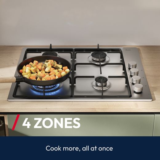 Hoover P HOT11XHHW6LMX Electric Single Oven and Gas Hob Pack - annotation - 4 hob zones
