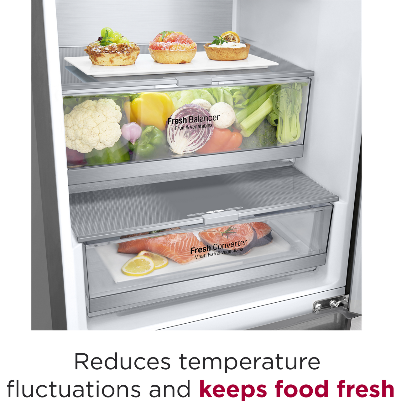 fridge freezer with meat drawer