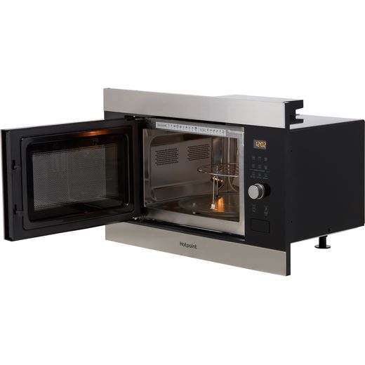 Hotpoint MF25GIXH Built In Microwave With Grill - Stainless Steel Effect