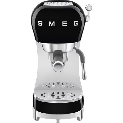 Smeg 50's Retro Espresso Coffee Machine - Black - Front shot