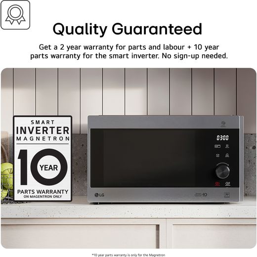 LG NeoChef™ MH6535GIS 25 Litre 27cm High, Freestanding Small Combination Microwave Oven - Black - Annotation - Quality shot