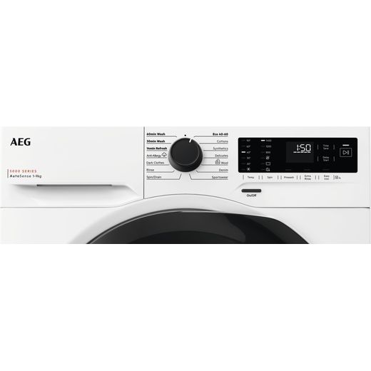 AEG 5000 Series LFE50944B 9kg Washing Machine with 1400 rpm - White - Control panel