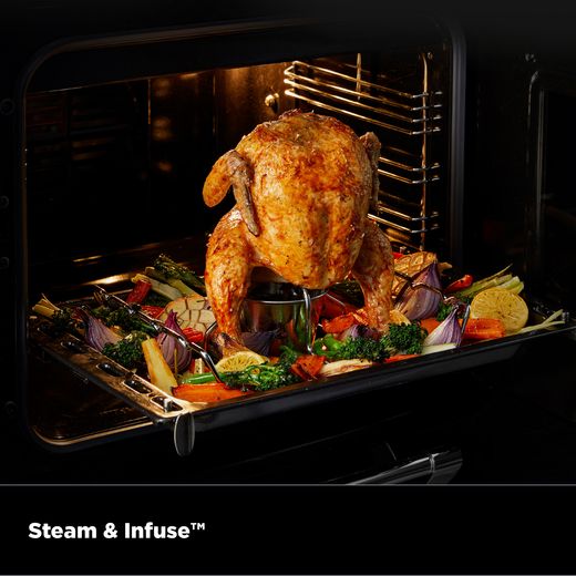 Stoves Richmond Deluxe 90Ei RTY 90cm wide Electric Range Cooker with Induction Hob - Black - Annotation - Steam and infuse shot