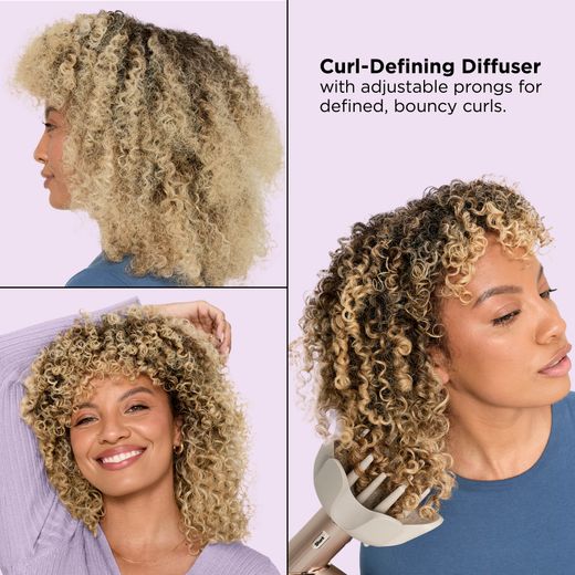 Shark FlexStyle 5-in-1 HD446SLUK Hot Air Styler - Stone - Annotation -  curl defined diffuser shot