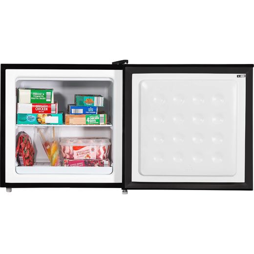 Russell Hobbs Table Top Mini Freezer - Black - Door open
