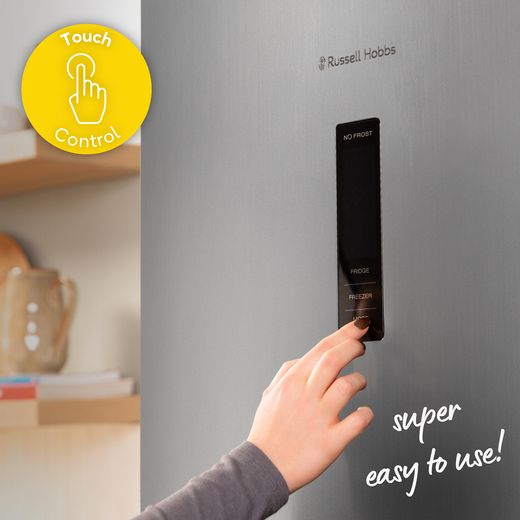 Russell Hobbs RH184FF602C1SS 184cm 60/40 Frost Free Fridge Freezer - Stainless Steel  - Annotation - Touch control shot 